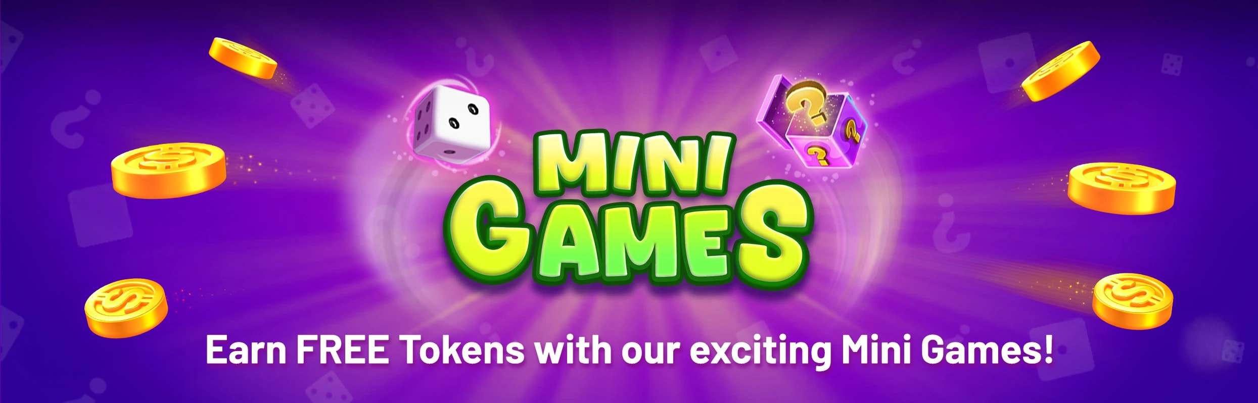 Image showing banner of mini games with free tokens